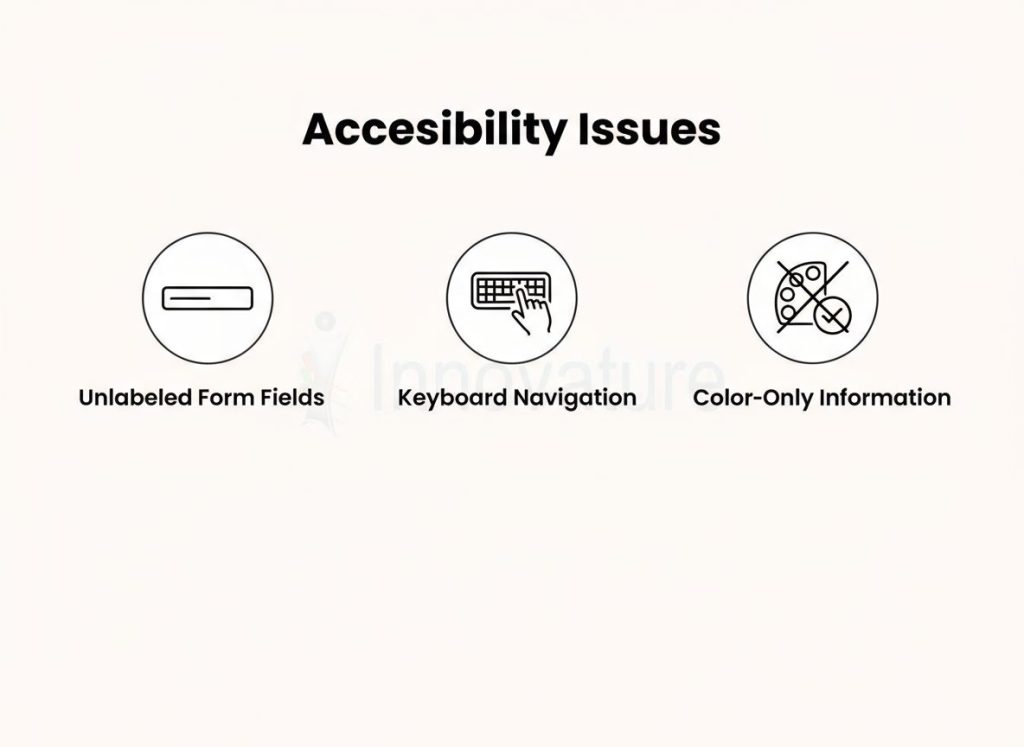 Common accessibility issues