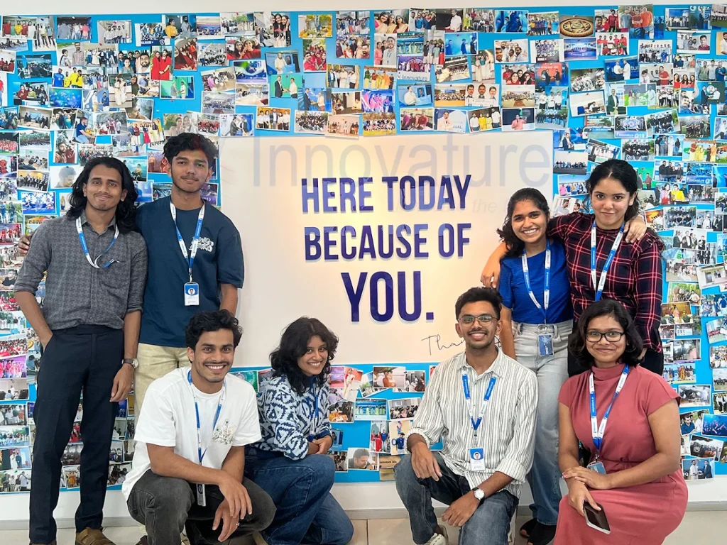 Interns from June 2025 AI batch posing for a photo on the last day.
