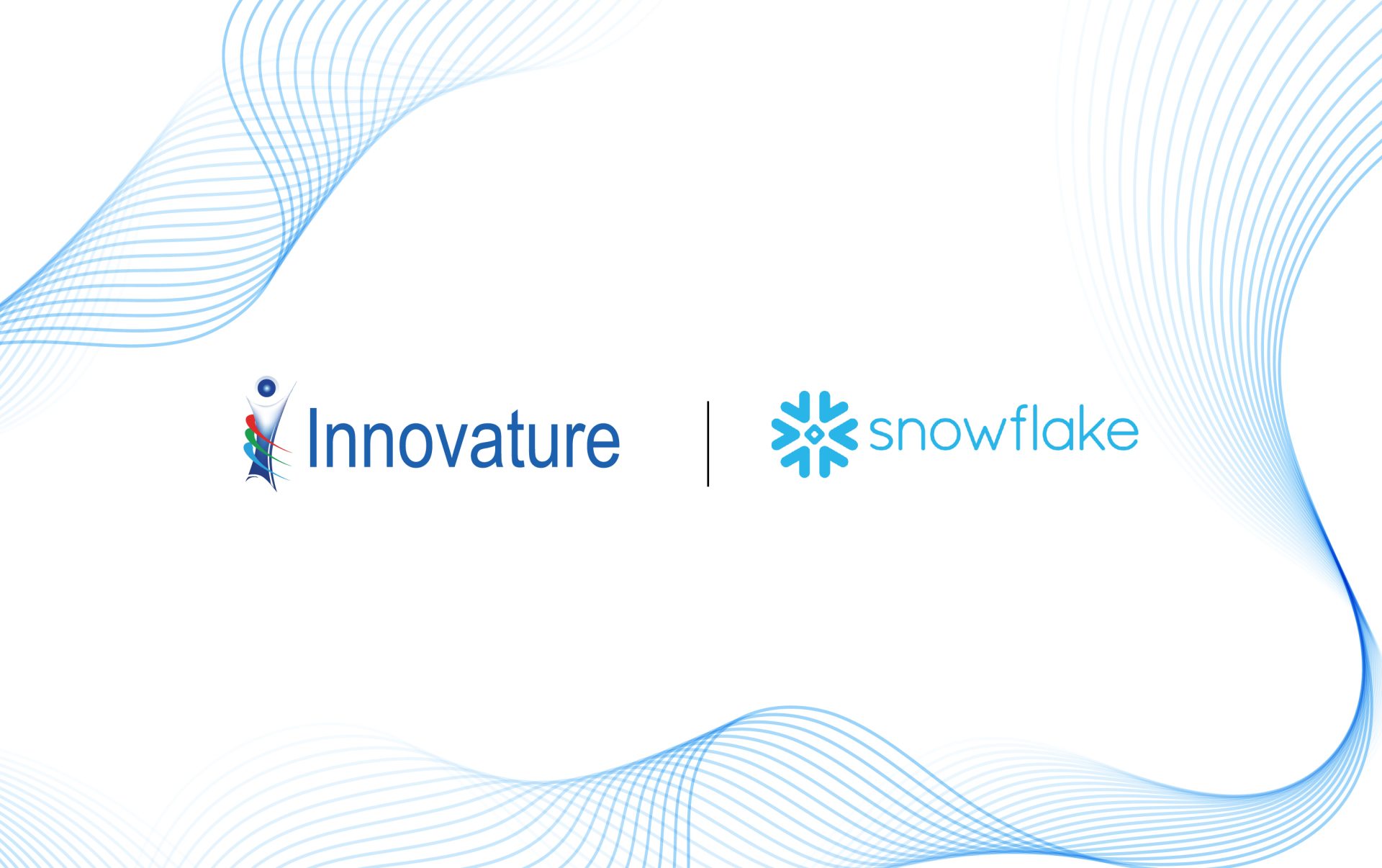 Logo of Innovature and Snowflake on a white background indicating a partnership